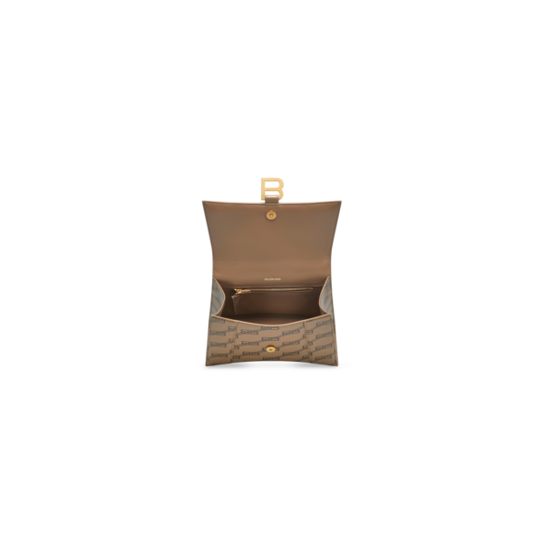 HOURGLASS BB MONOGRAM beschichtet Small Damen Handtasche aus Canvas in Beige