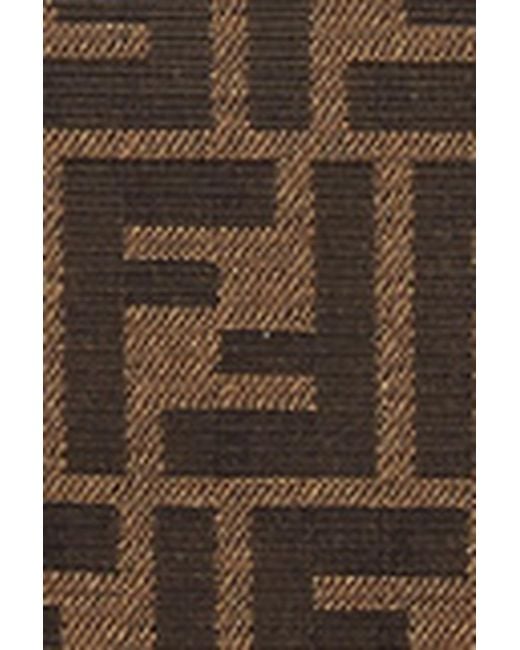 Fendi Mini Sunshine Shopper in Brown FF Fabric Mini Bag