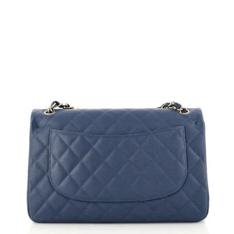 Chanel Classic Double Flap Bag Quilted Caviar