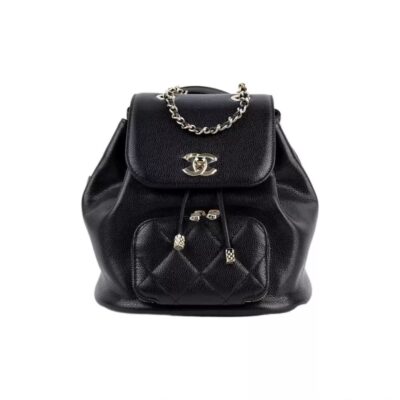 [2022 Fall/Winter New Item] CHANEL Chanel Metallic Logo Logo Drawcord Cover Opening and Closing Cowhide Randsel Rucksack Randsel