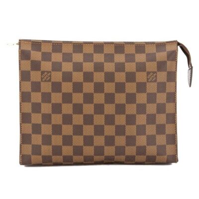 Louis Vuitton Damier Ebene Clutches Brown
