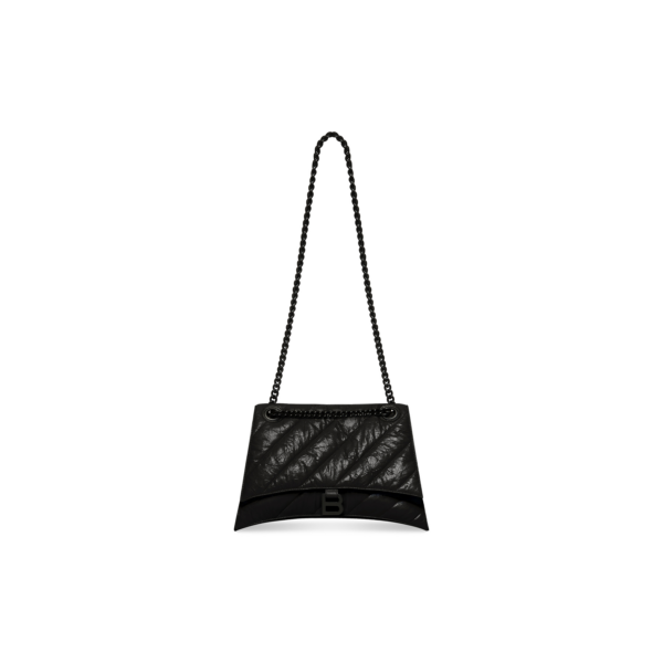 WOMEN'S CRUSH MEDIUM CHAIN BAG QUILTED IN BLACK