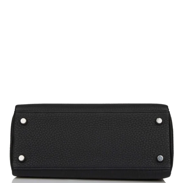 7ed4679f88ca2073caf7848f230e5644 Hermès Kelly Retourne 25 Black Togo Palladium Hardware