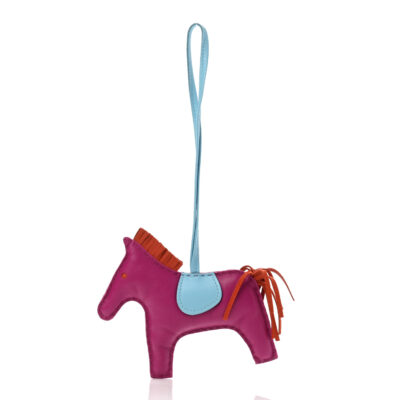 爱马仕 Milo Grigri Rodeo Horse Charm MM Rose Pourpre Cornaline Celeste 羊皮包
