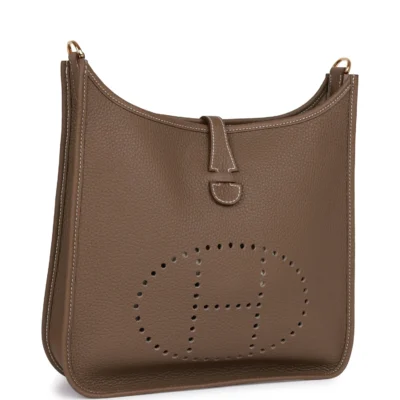 Hermès Evelyne III PM Etoupe Clemence Gold Hardware
