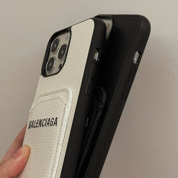 Balenciaga Leather iPhone Wallet Case