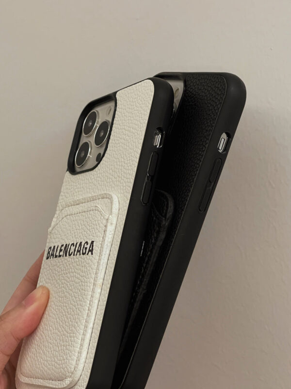 8-19 Balenciaga Leather iPhone Wallet Case