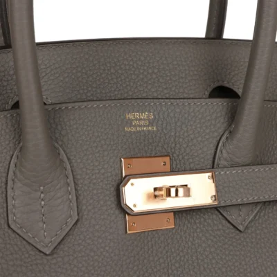 Hermès Birkin 30 Gris Meyer Togo Rose Gold Hardware