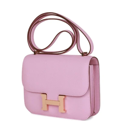80567534cc7654da89cb25ee31a56249 Hermès Constance 18 Mauve Sylvestre Epsom Rose Gold Hardware