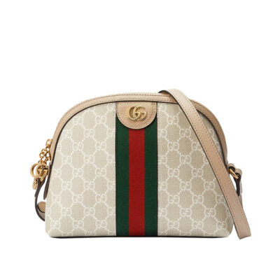 Gucci Ophidia Small GG Shoulder Bag in Beige/White