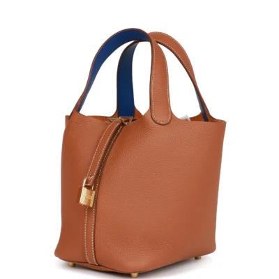Hermès Eclat Picotin Lock 18 Gold Clemence Gold Hardware