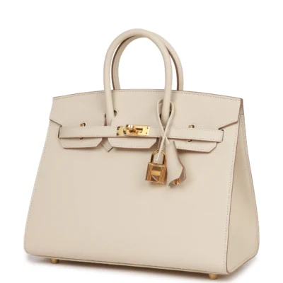 819aec56a19e648cc4a8a69329b6f6ef Hermès Birkin Sellier 25 Craie Epsom Gold Hardware