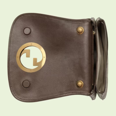 Gucci Medium Shoulder Bag With Round Interlocking G 699210 Dark Coffee