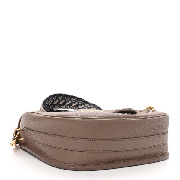 CHRISTIAN DIOR Grained Calfskin Large Bobby Flap Warm Taupe