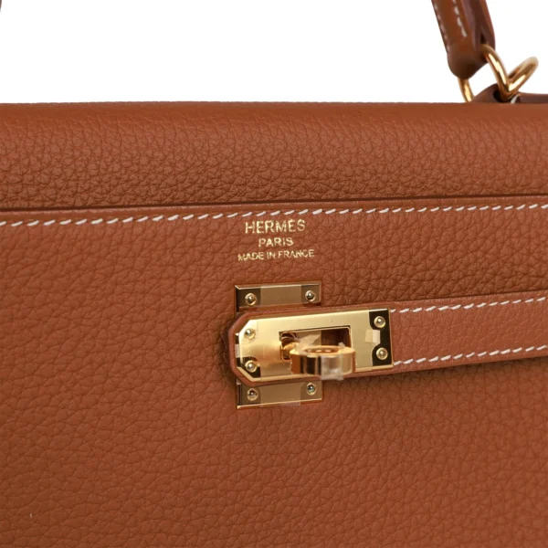 Hermès Kelly Retourne 25 Gold Togo Gold Hardware