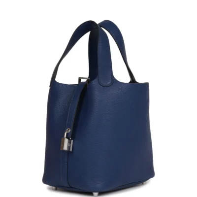 Hermès Picotin Lock 18 Bleu Saphir Maurice Palladium Hardware