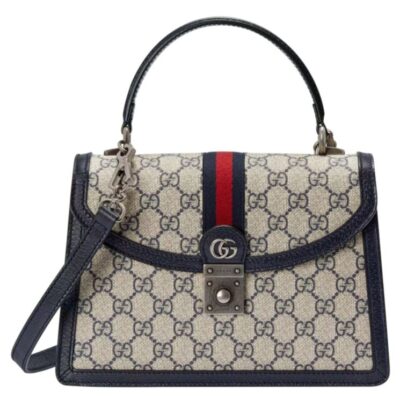 82ad825d2e332143647ae745917f43d8 Gucci Ophidia GG Small Tote Bag 651055 Dark Blue
