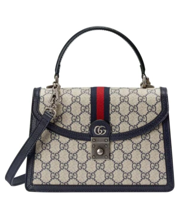 82ad825d2e332143647ae745917f43d8 Gucci Ophidia GG Small Tote Bag 651055 Dark Blue