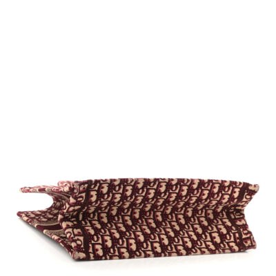 82c4fc25e3c26e496b95db8fe74608b4 CHRISTIAN DIOR Oblique Medium Book Tote Burgundy Multicolor