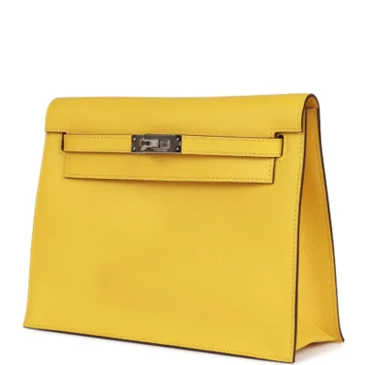 Hermès Kelly Danse Lime Evercolor Palladium Hardware