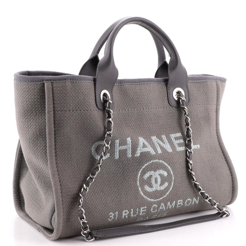 Chanel Deauville Tote Canvas Medium