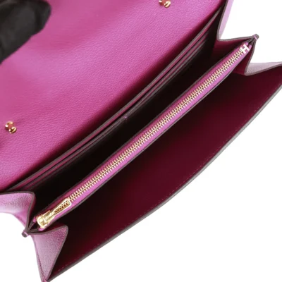 Hermès Constance Wallet To Go Anemone Evercolor Gold Hardware