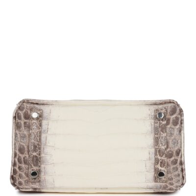 Hermès Birkin 25 Himalaya Niloticus Crocodile Palladium Hardware