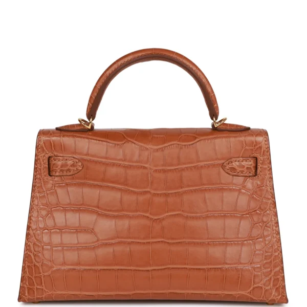 Hermès Kelly Sellier 20cm Gold Matte Alligator Gold Hardware