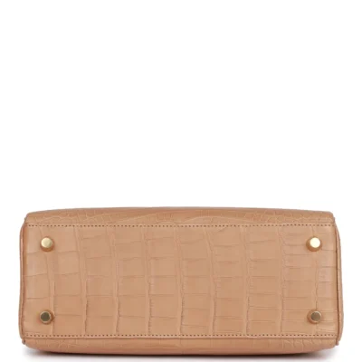 Hermès Kelly Retourne 25 Chai Matte Alligator Gold Hardware