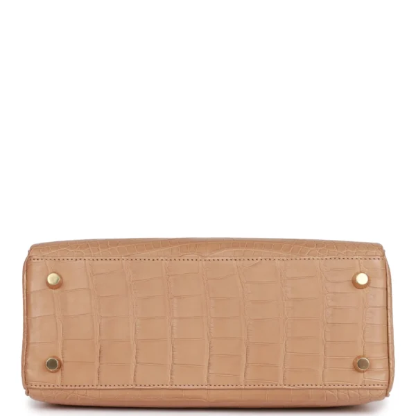 Hermès Kelly Retourne 25 Chai Matte Alligator Gold Hardware
