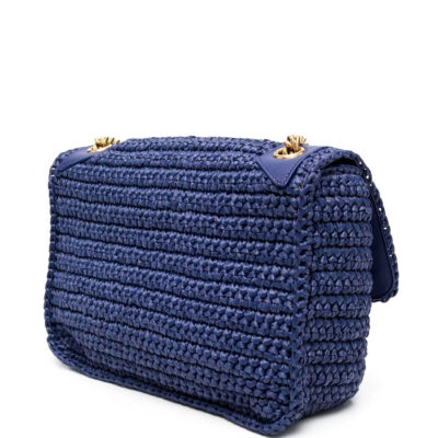 YSL Niki Medium Chain Bag in Raffia and Leather