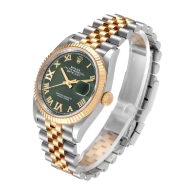 Rolex Datejust m126233-0025 36MM 绿色 表盘 银色调 表壳 腕表