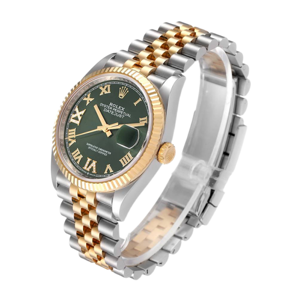 Rolex Datejust m126233-0025 36MM 绿色 表盘 银色调 表壳 腕表
