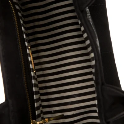 Prada Small Cotton Canvas Tote in Black