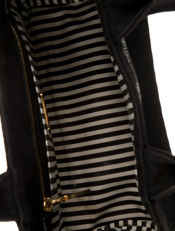 Prada Small Cotton Canvas Tote in Black