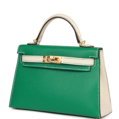 864dd9122c6fbcdd62b406a661ccac1b Hermès Special Order (HSS) Kelly Sellier 20 Vert Jade and Craie Epsom Gold Hardware