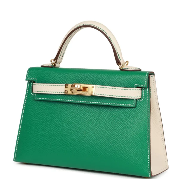 864dd9122c6fbcdd62b406a661ccac1b Hermès Special Order (HSS) Kelly Sellier 20 Vert Jade and Craie Epsom Gold Hardware