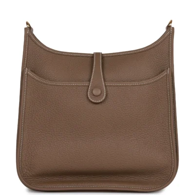Hermès Evelyne III PM Etoupe Clemence Gold Hardware