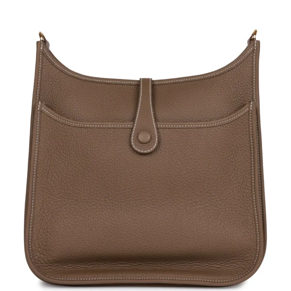 Hermès Evelyne III PM Etoupe Clemence Gold Hardware