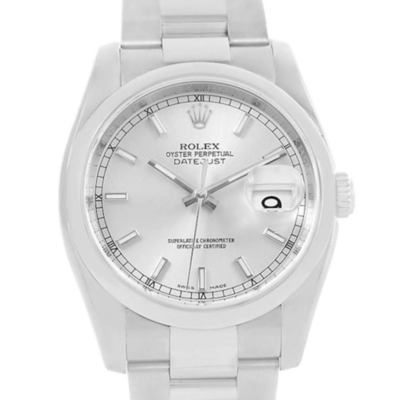 Rolex Datejust 116200SSO 36MM Silver Floral Dial Silver-tone Case