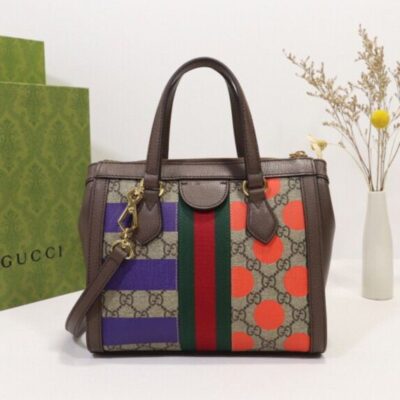 870c8700eb96ecbf67176a83c5288181 Gucci Ophidia Small Tote Bag 547551 Dark Coffee