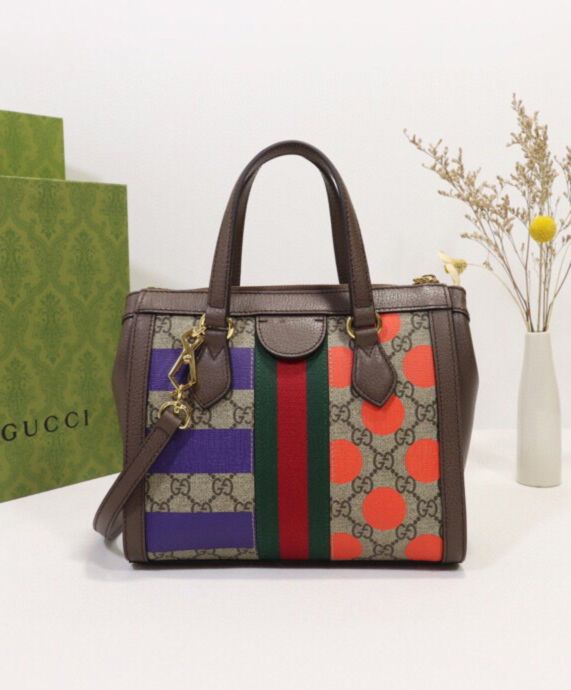 870c8700eb96ecbf67176a83c5288181 Gucci Ophidia Small Tote Bag 547551 Dark Coffee