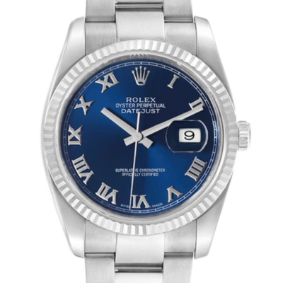 8721492a92c56be89ea06a3cc6850f35 Rolex Datejust 116234BLRO 36MM Blue Dial Silver-tone Case