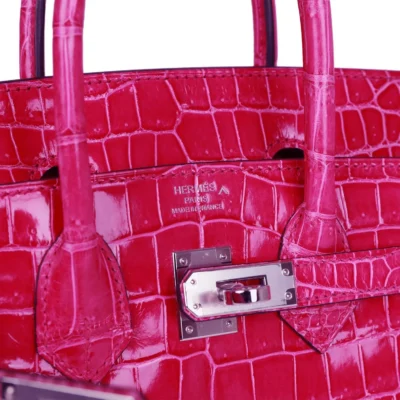 87a4d22de1da5fac04e8b4f56ce467d4 Hermès Birkin 25 Rose Mexico Shiny Porosus Crocodile Palladium Hardware