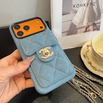 87be0470c8d42eca477222ee23bbc1e2c6c85c83426f94195129d05594a9541d Chanel Denim CC Crossbody iPhone Case with Card Slot