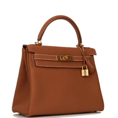 Hermès Kelly Retourne 28 Gold Togo Gold Hardware