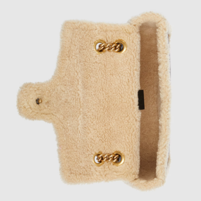 GG Marmont small shoulder bag with wool trim