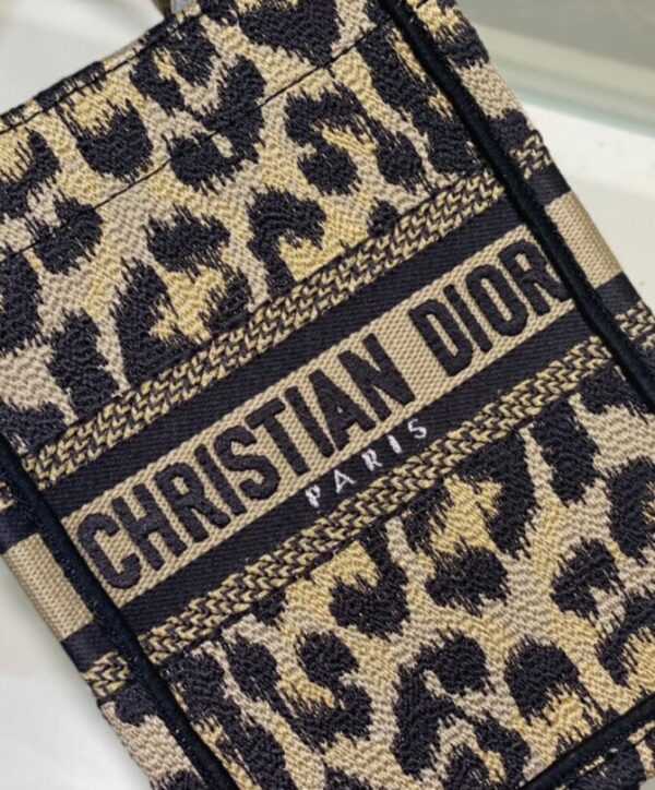 Dior Mini Dior Book Tote Phone Bag Coffee
