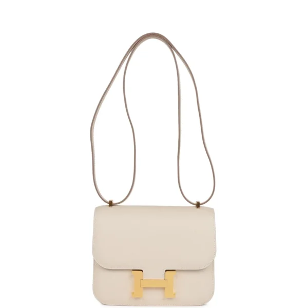 Hermès Constance 1-18 Craie Epsom Gold Hardware