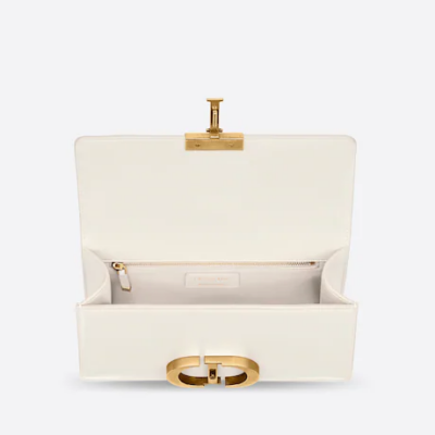 30 MONTAIGNE BAG Latte Box Calfskin